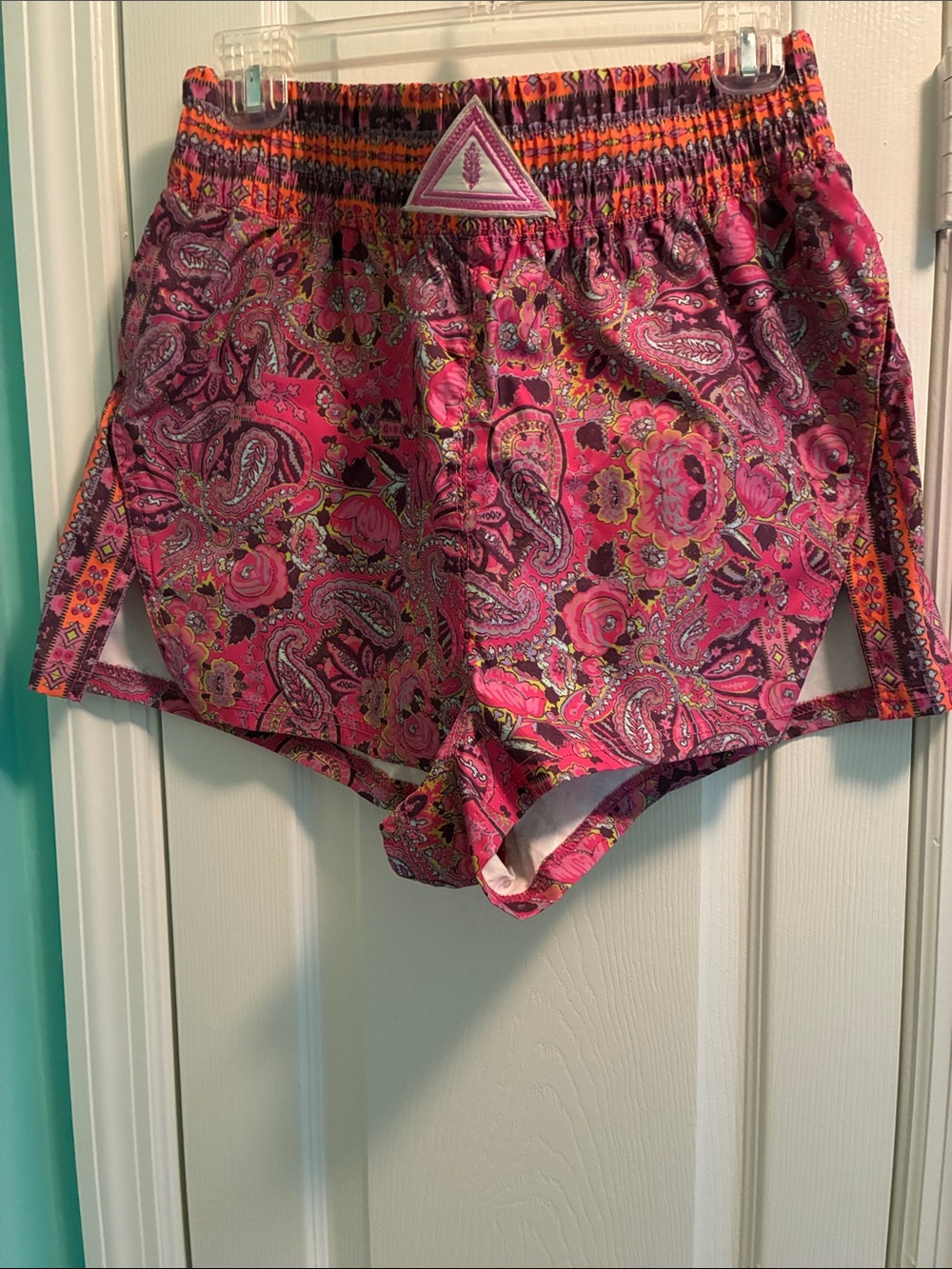 FP Movement by Free People Hot Pink Paisley Athletic Shorts